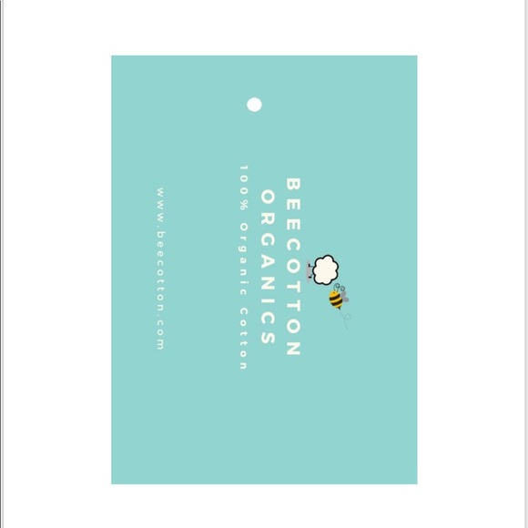 100% Organic Cotton  Bee Pattern Cotton Bibs (NEW) - Picture 4 of 5